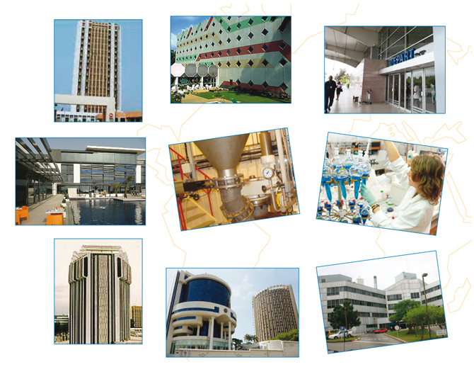 Piéces détachées isolation/régulation/tuyauterie : présence en Afrique (industrie, stations télécom, GSM / hotels, batiments publics, banques, immeubles commerciaux et de bureaux).