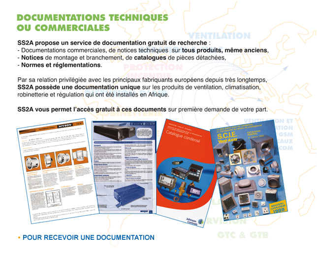 Matériel climatisation/ventilation/robinetterie : documentation, notices (montage/entretien) techniques et commerciales gratuites sur simple demande de votre part.